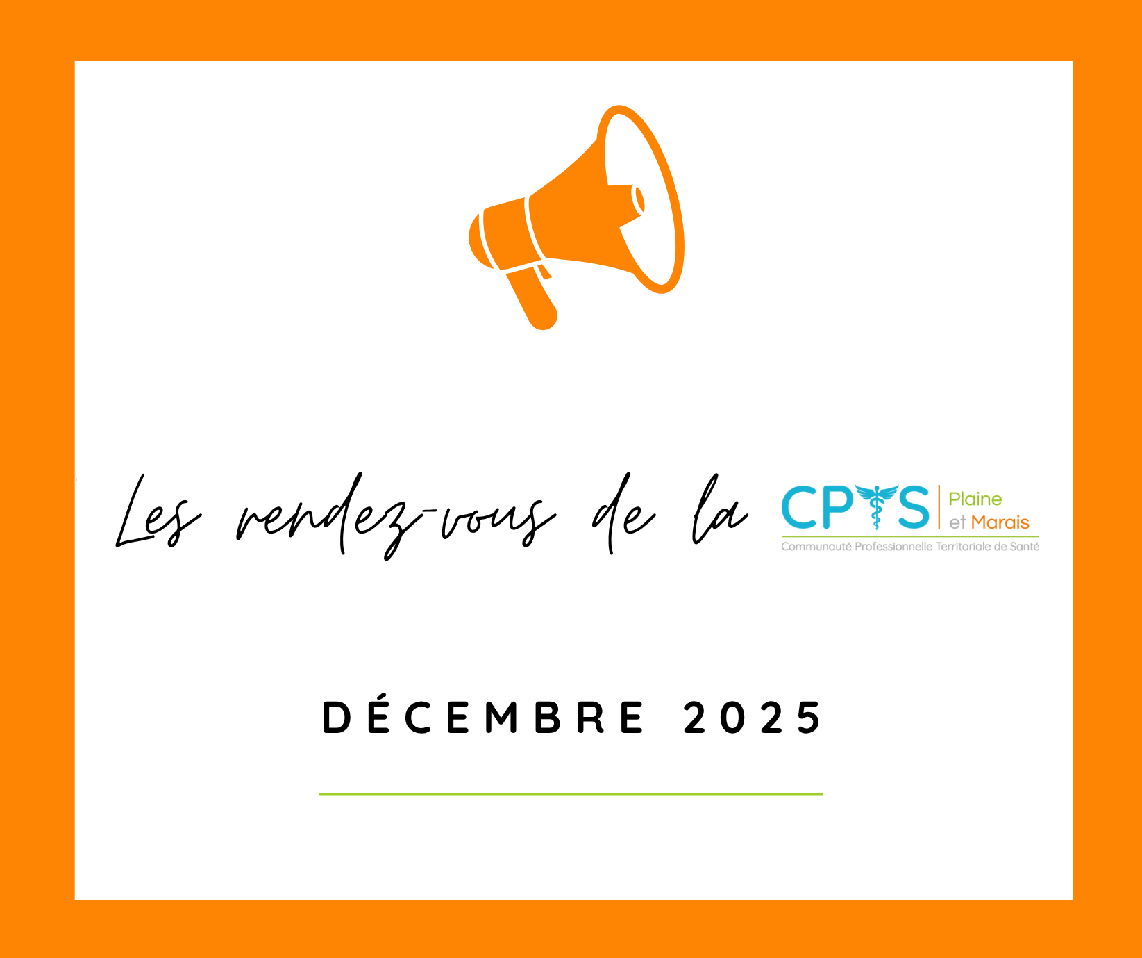 Lire la suite à propos de l’article Rendez-vous de la CPTS – Décembre 2025