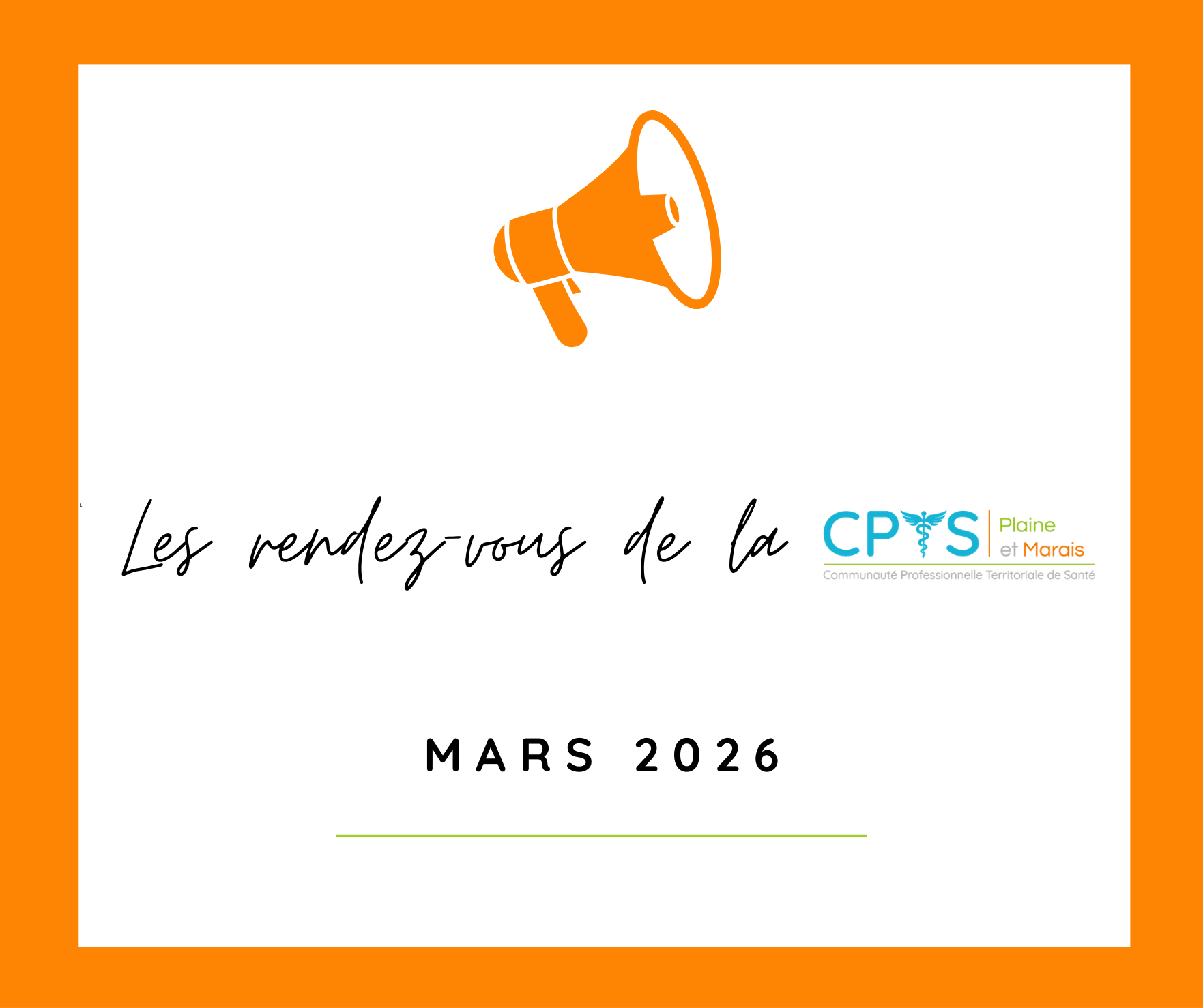 Lire la suite à propos de l’article Rendez-vous de la CPTS – Mars 2026