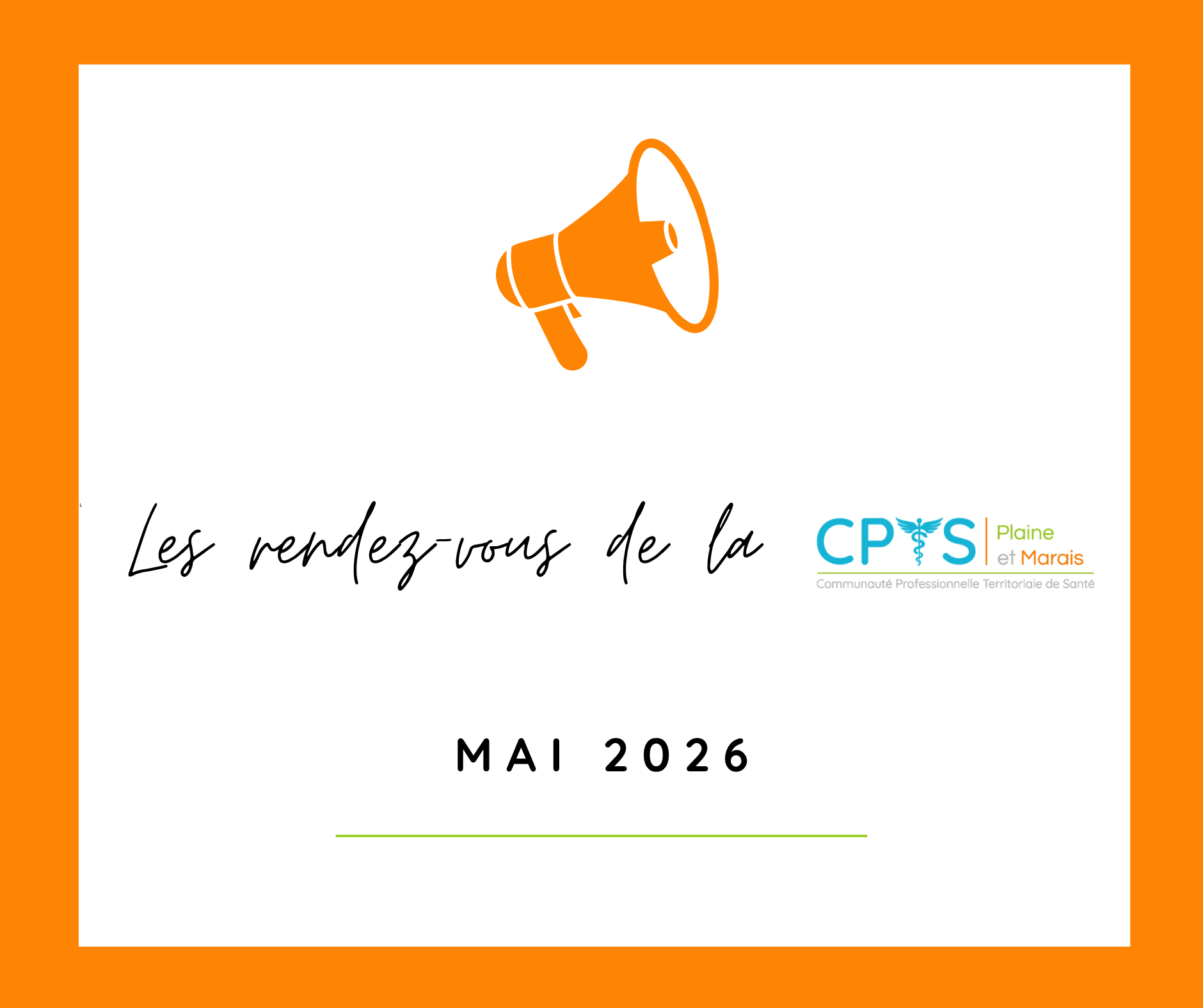 Lire la suite à propos de l’article Rendez-vous de la CPTS – Mai 2026
